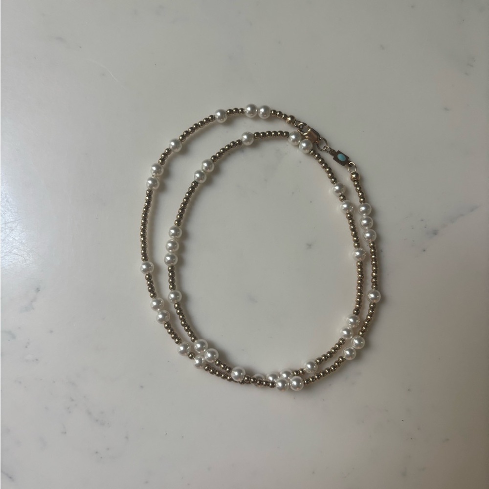 Enewton beaded gold & pearl chocker